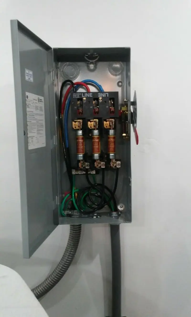 Three-phase disconnect switch installed for Electrical Wiring & Rewiring in Lake Wisconsin